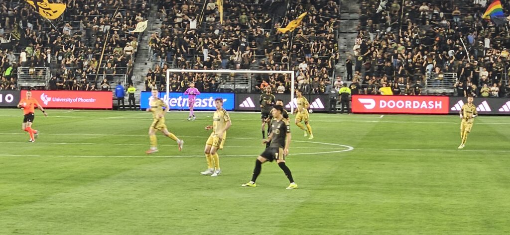Son Heung-min playing in MLS match at BMO Stadium Los Angeles