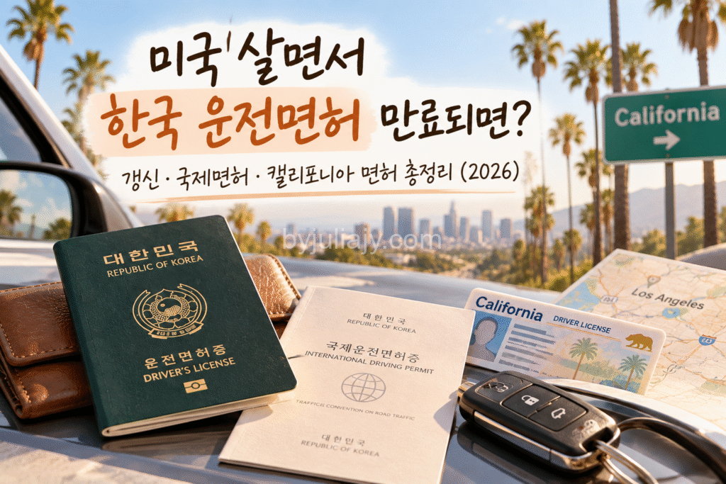 미국 거주 중 한국 운전면허 만료 시 갱신과 국제운전면허증, 캘리포니아 운전면허 안내