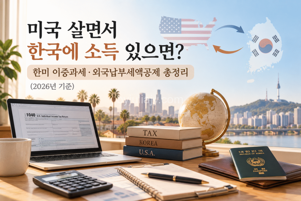 korea-health-insurance-returning-expat-us-2026 미국 거주자의 한국 소득 한미 이중과세와 외국납부세액공제 2026년 안내
