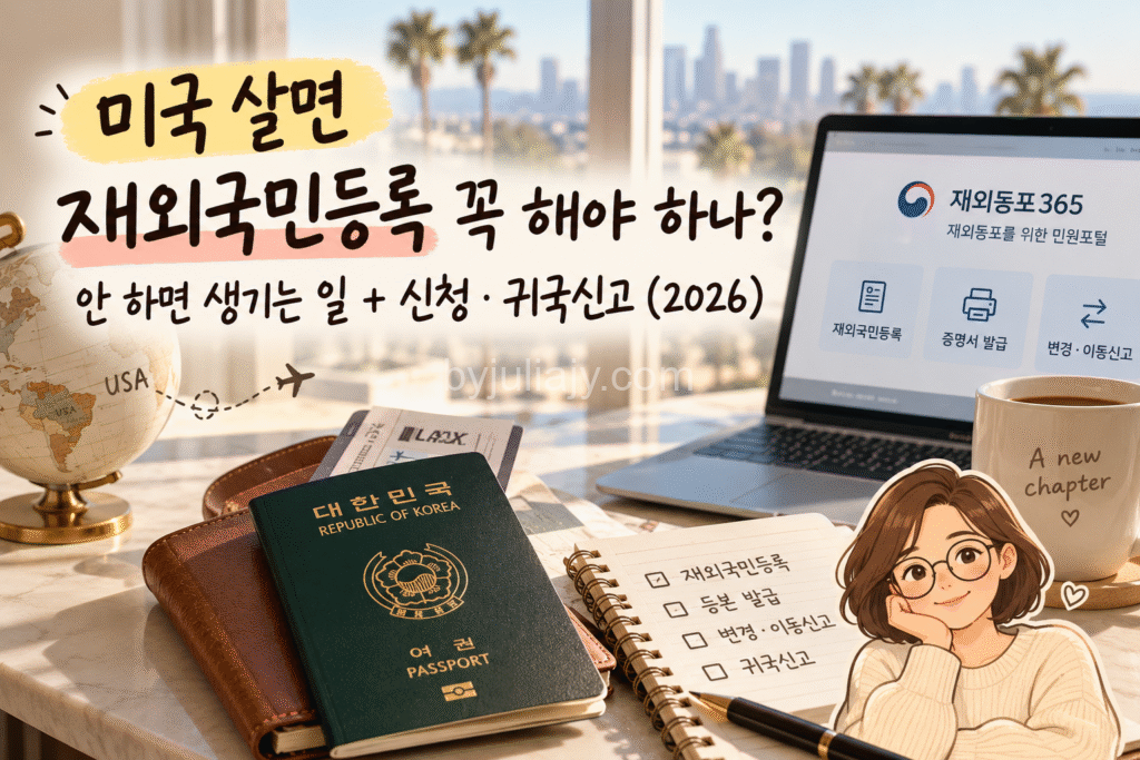 미국 생활 재외국민등록 안내 미국 거주 한국인의 재외국민등록 신청과 변경·이동신고, 귀국신고 절차 안내